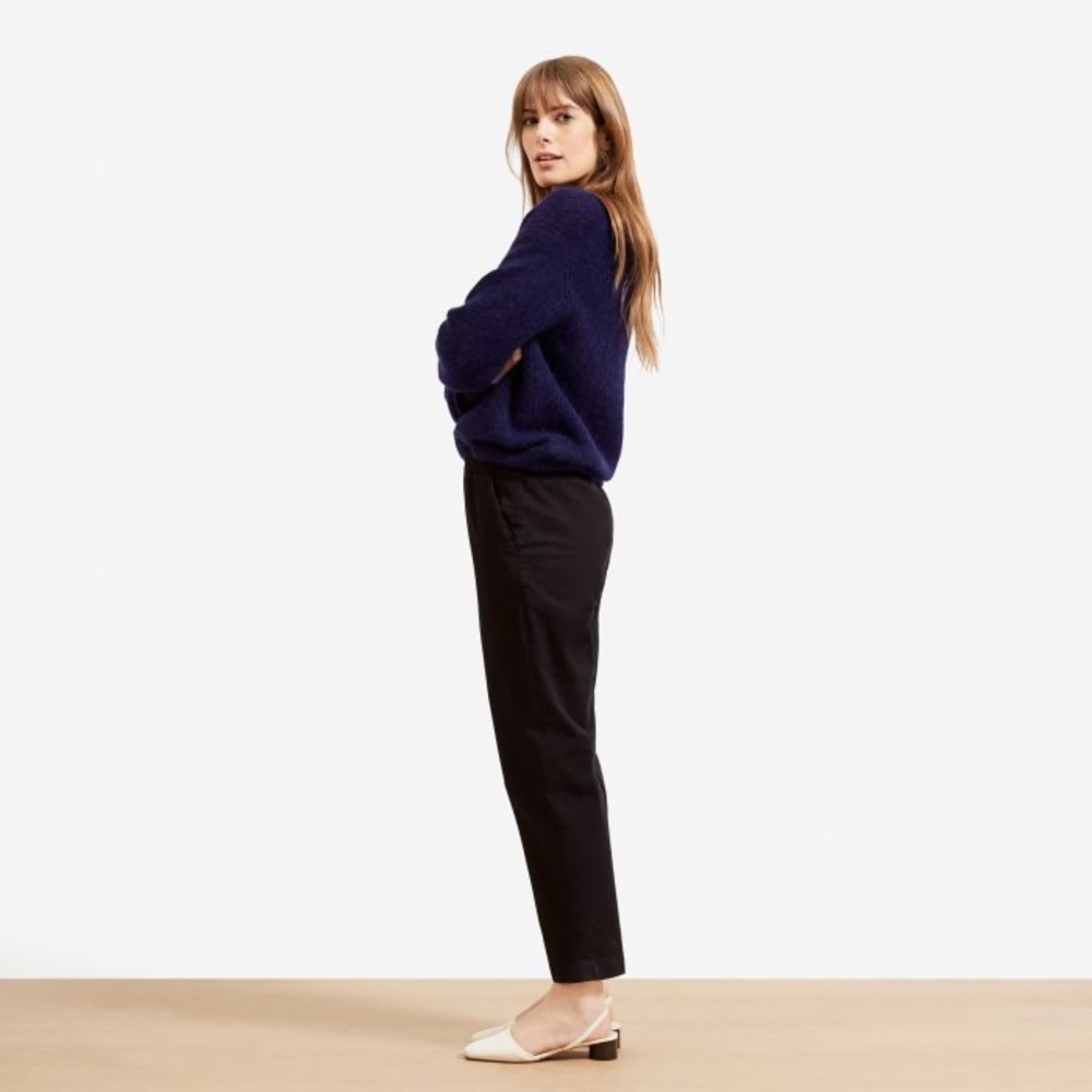 Everlane Oversized Alpaca Crew Heather Cobalt
